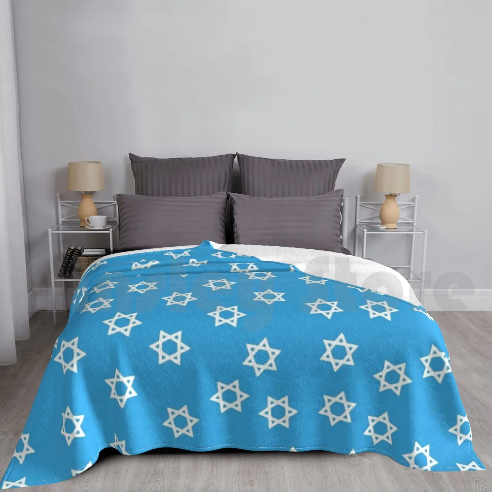 

David Blanket For Sofa Bed Travel Hanukkah David Star Chanukah Culture David Israel Menorah Jew Jewish David