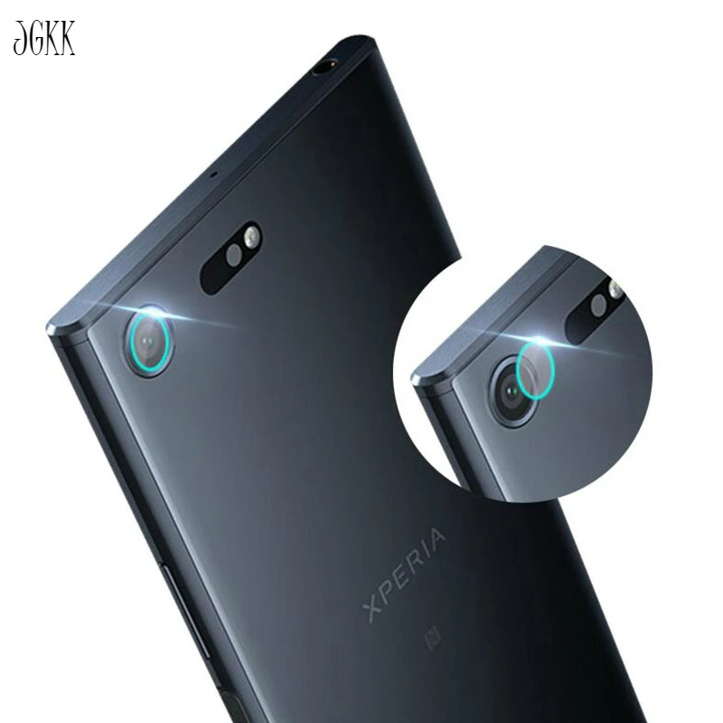 JGKK 2PCS For Sony Xperia XZ Premium XZ2 Compact XZs Z2/Z3/Z4/Z5 Soft Back Camera Lens 7H Tempered Glass Screen Protector Film