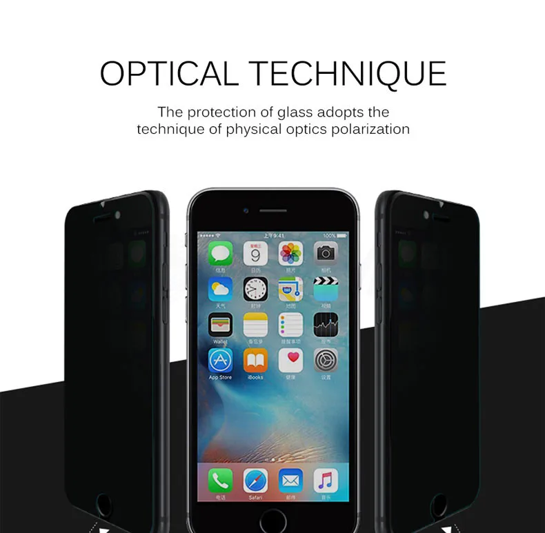 Антишпионское закаленное стекло для iPhone 7 6 6S 8 Plus X XS XR Защитная пленка для экрана для iPhone 6 7 8 XS Max защитное стекло