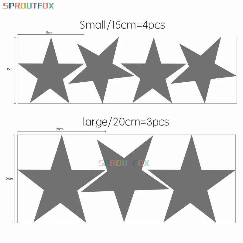 Мультяшные большие звезды настенные стикеры раньше для детской комнаты кухни