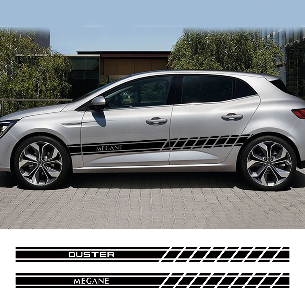 2 шт. наклейки на дверь автомобиля Renault Megane Scenic Dacia Duster Sandero Logan Clio Laguna Captur Fluence Koleos Zoe