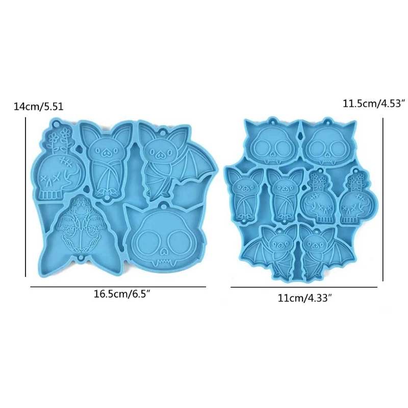

Bat Series Keychain Epoxy Resin Mold Jewelry Pendant Silicone Mould DIY Crafts Decorations Casting Tools