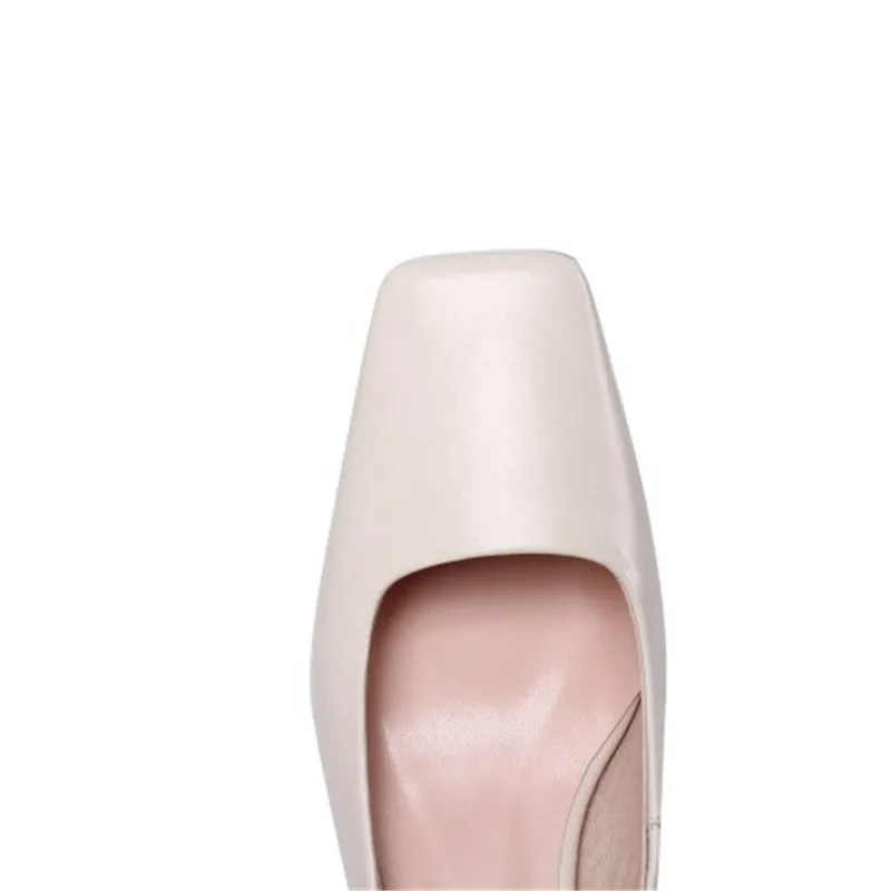 Женские офисные туфли лодочки PXELENA зеленые вечерние из натуральной кожи на