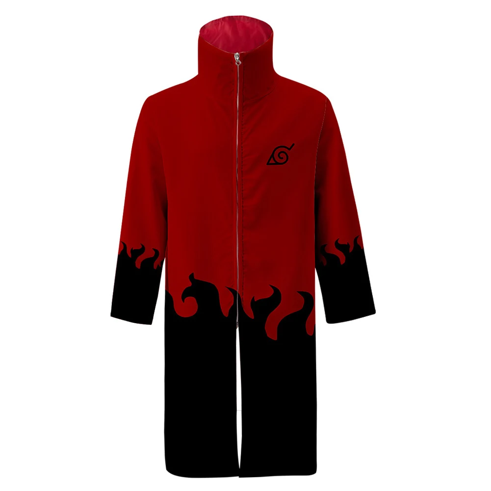 Костюм для косплея Акацуки длинный халат наряд на молнии карнавальный костюм