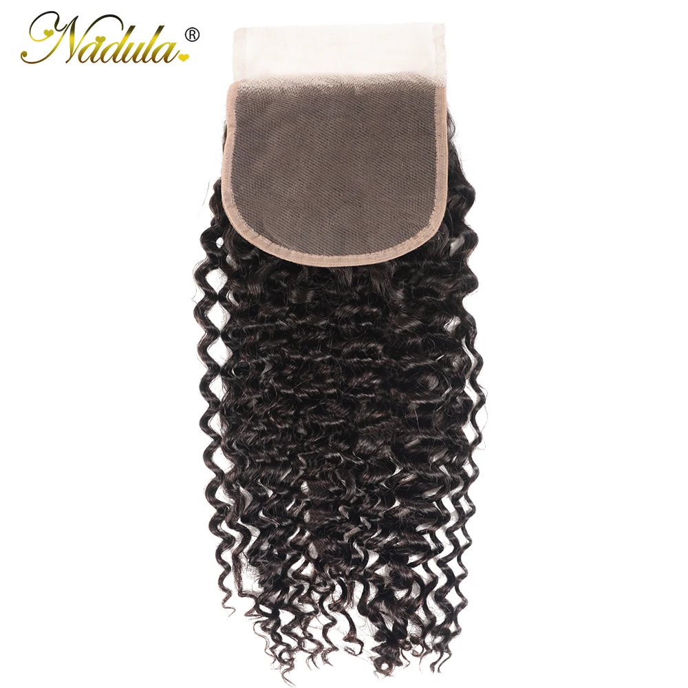 Nadula Hair Culry Lace Closure 5*5 inch Free Part Brazilian Remy Human Shipping |