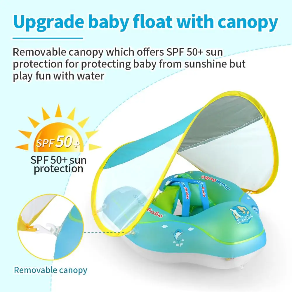 New Upgrades Baby Swimming Float Inflatable Infant Floating Kids Swim Ring Circle Bathing Summer Toys Toddler Rings images - 6
