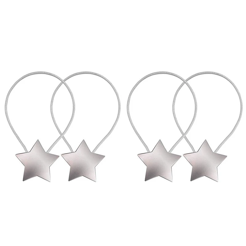

4 шт. застежки для штор, зажимы для декоративных веревок, застежки для драпировки со звездами, застежки для драпировки окон