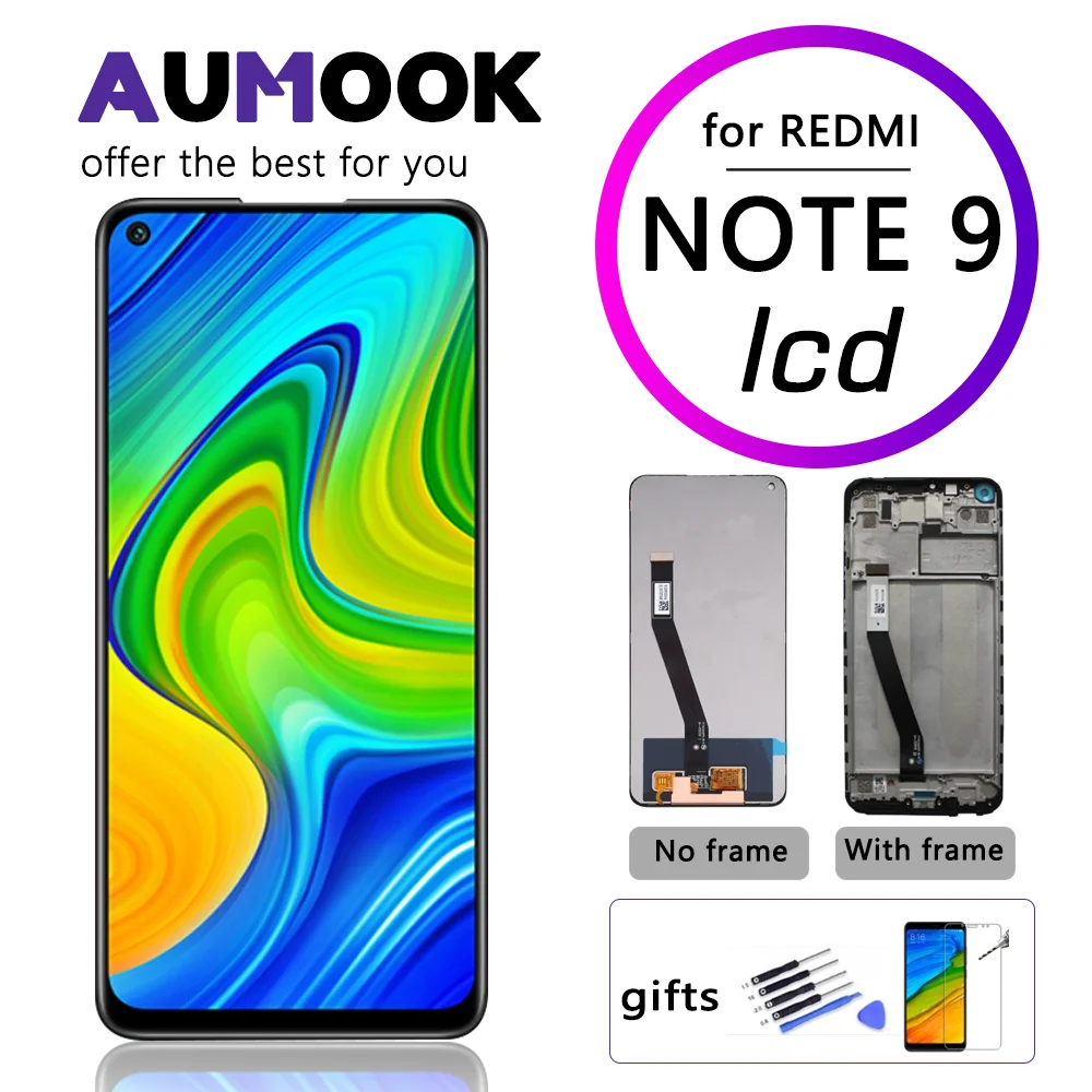 ЖК-дисплей с рамкой для Xiaomi Redmi Note 9 сменный сенсорный экран дигитайзером в сборе |