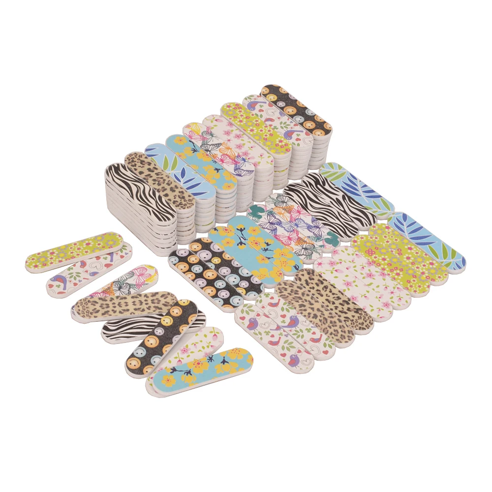 50 шт./партия двусторонние пилки для ногтей зернистость 150/150