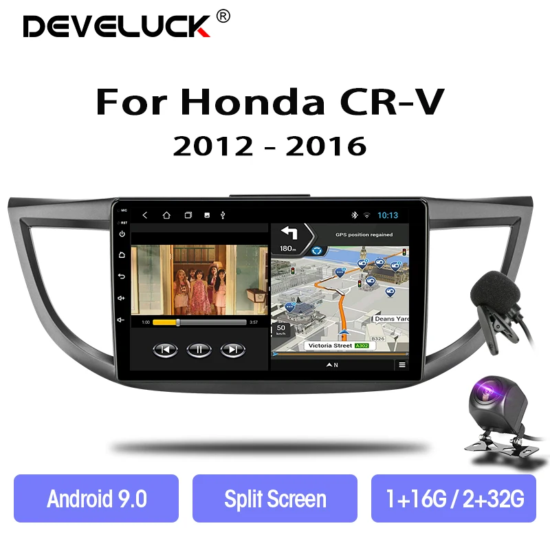 Develuck10 &quotAndroid 8 14G NET RDS DSP автомобильный Радио мультимедийный видео плеер для Honda CRV