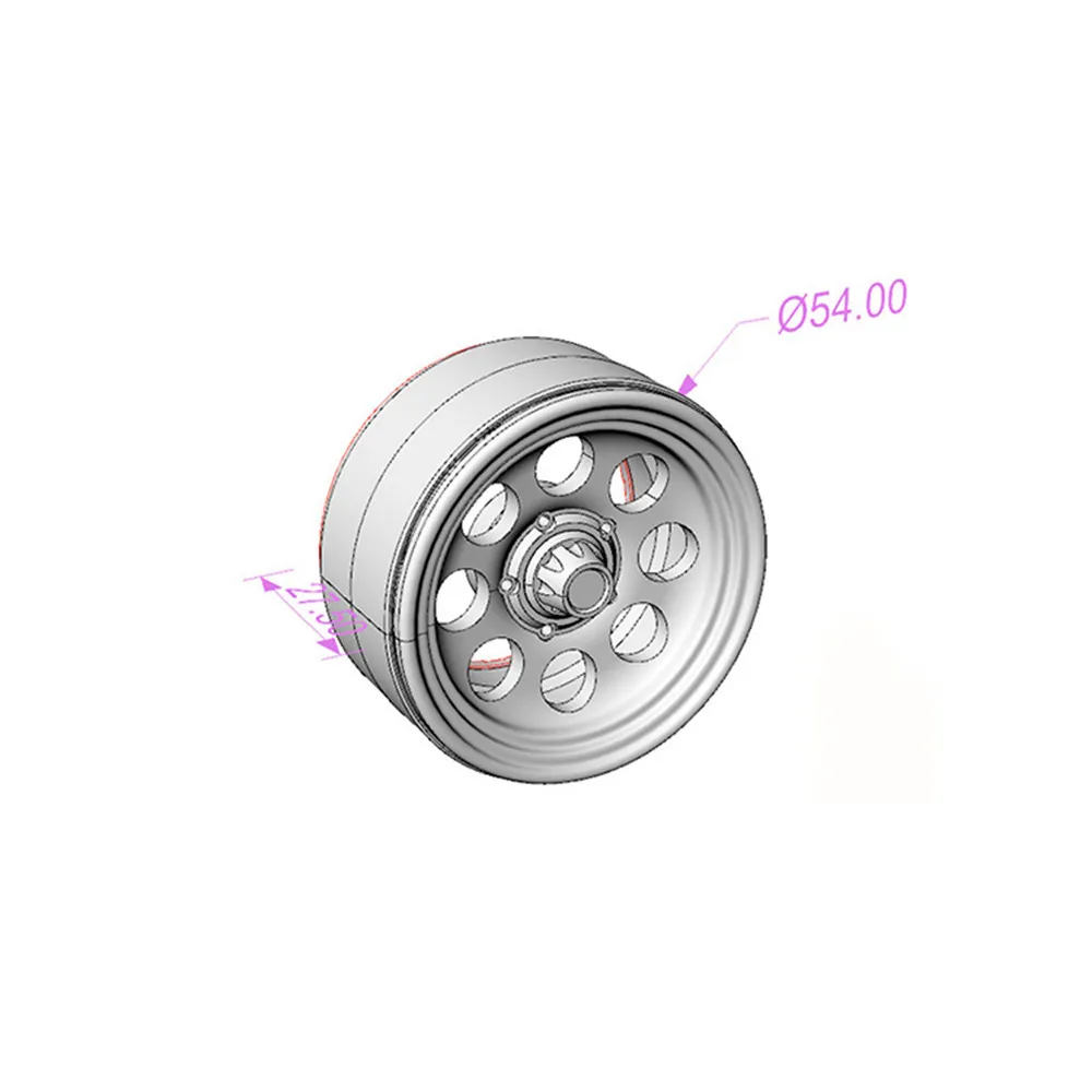 Для GRC 1," дюймовые алюминиевые хромированные колеса Beadlock ступицы G08 для 1/10 Jeep SCX10 TRX4 90046 колесные диски RC сканеры автомобильные аксессуары