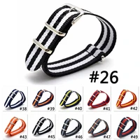 100pcslot nato strap replacement dw watchband army sport rainbow nylon band buckle belt 16mm 18mm 20mm 22mm 24mm