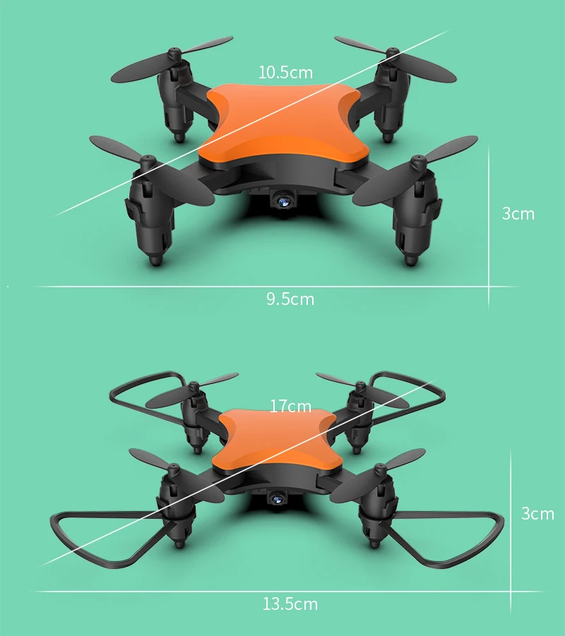 Мини Дрон KY902S 4K HD камера DIY пять цветов воздушный RC складной четырехосный детский