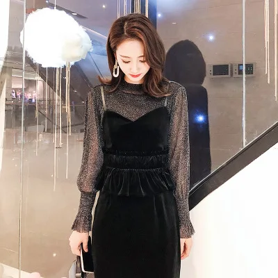 Весенне-осенний женский новый модный сексуальный топ с рукавами-фонариками