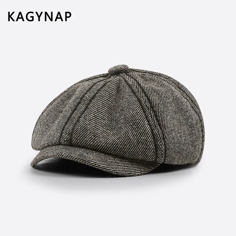 Мужской берет [JAMONT] винтажный в елочку Гэтсби твидовая шапка peaky blinders газетчика