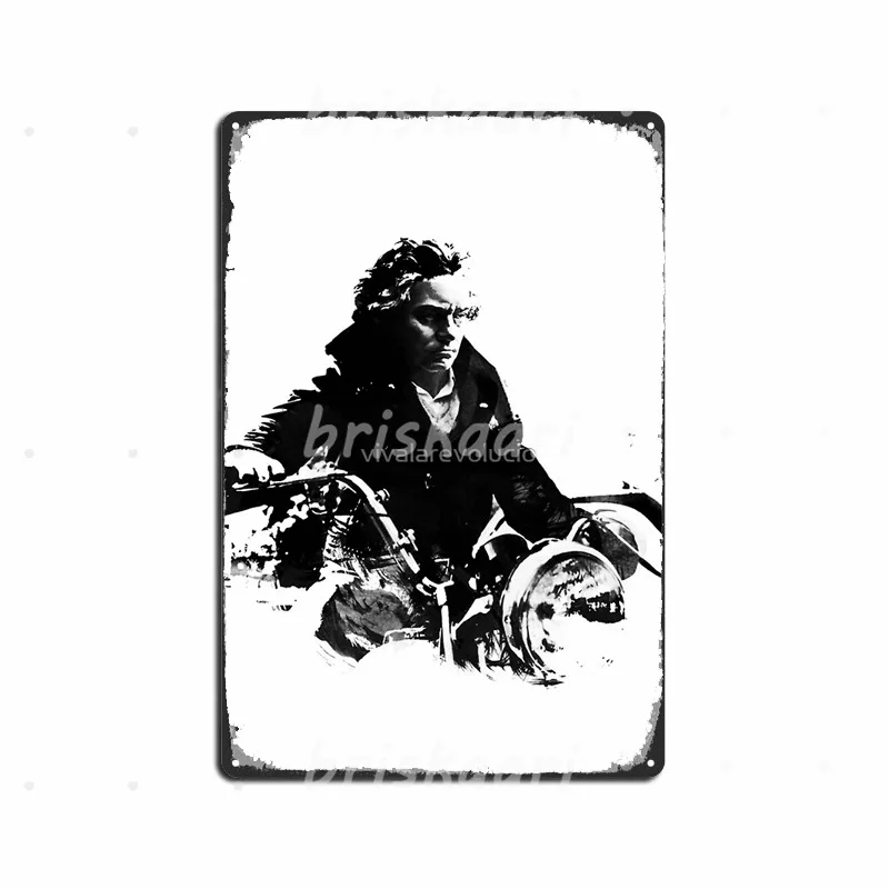 Beethoven мотоциклы, металлические знаки, создание настенной росписи, пещера, паб, роспись, металлические постеры