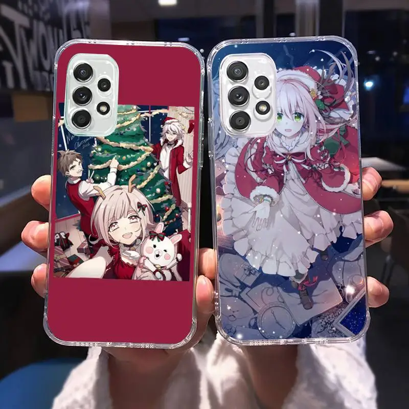 

Anime Merry Christmas Girl Phone Case for Samsung A 51 50 52 12 21s 31 40 70 71 note S 20 10 21 ultra plus fe clear coque shell