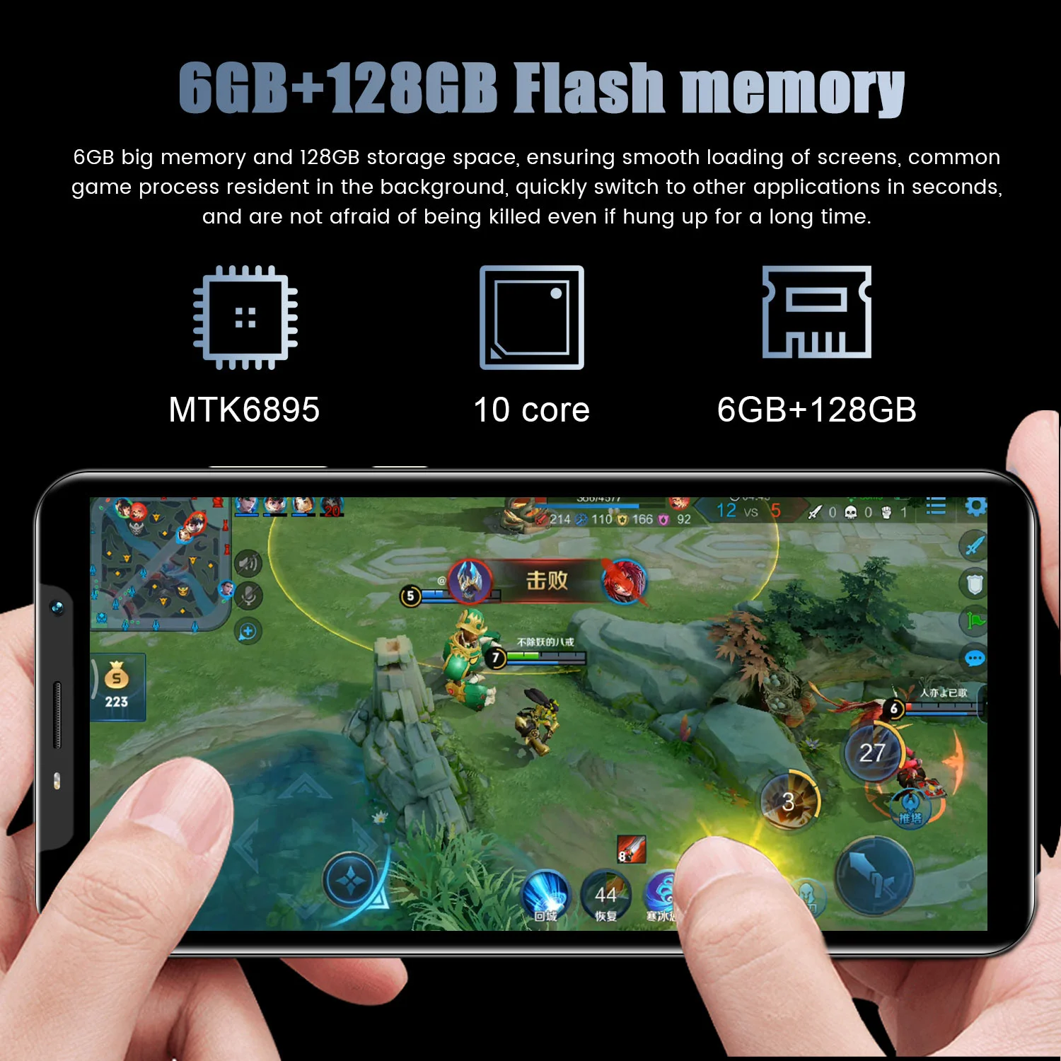 Tel&eacute;fono m&oacute;vil con desbloqueo por huella dactilar, celular con pantalla de 4,72 pulgadas, bater&iacute;a de 4300Mah, 6Gb + 128Gb, Audio y Android, versi&oacute;n Global, IP13MINI-5