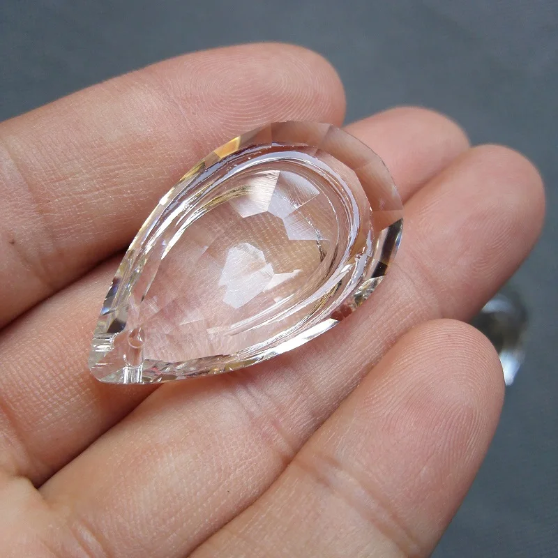 20 шт./лот + Бесплатные Кольца 38 мм K9 стеклянные хрустальные капли призмы для