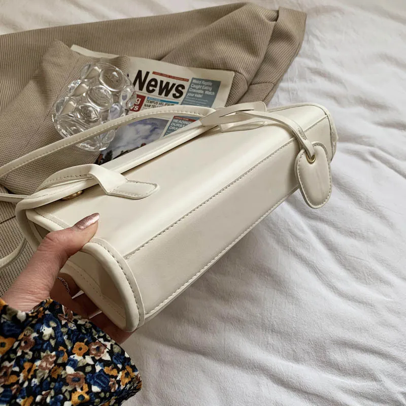 

New Fashion Street Woman Custom Armpit One-Shoulder Small Square Bag Niche Design Versatile Pu Cross-body Bag