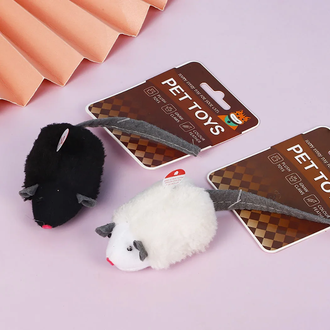

1pc Hot Selling Cat Toy Mouse Squeaky Realistic Cute Kitten Mouse Toy Cat Chewing Toy For Indoor Cat Supplies 2 Colors