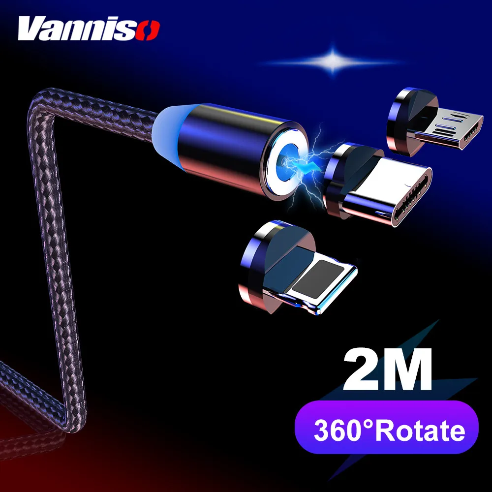 Vanniso Быстрый миниатюрный usb-порт зарядка 5А Магнитный кабель Магнит usb type C кабели для Samsung провода мобильного телефона Быстрая зарядка шнур данных