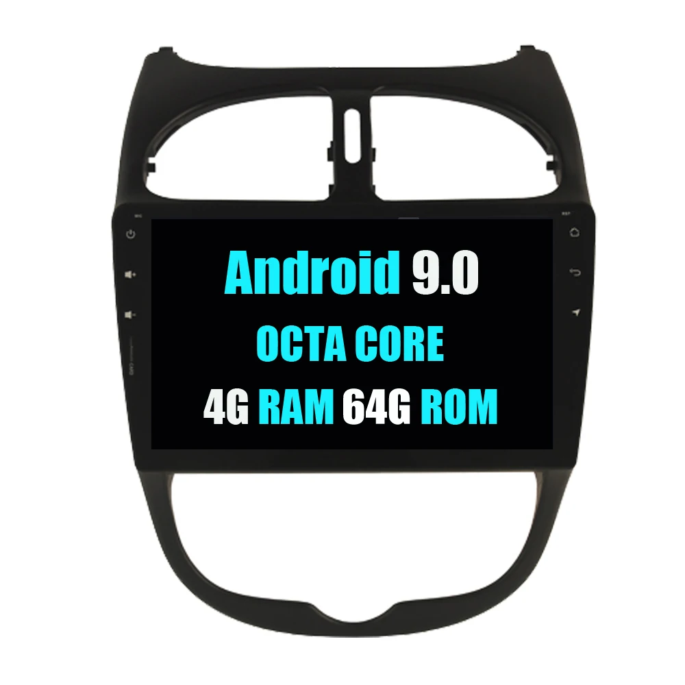 RoverOne автомобильный мультимедийный плеер для peugeot 206 206CC 206SW Android 9,0 4G+ 64G Octa Core радио gps навигация головное устройство Phonelink