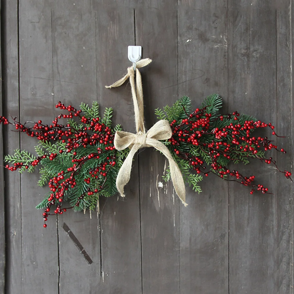 

Christmas Decoration Artificial Flowers Hanging Berry Wreath Fall Wreath Front Door Decor Wreath Fall Home Holiday Event Decor