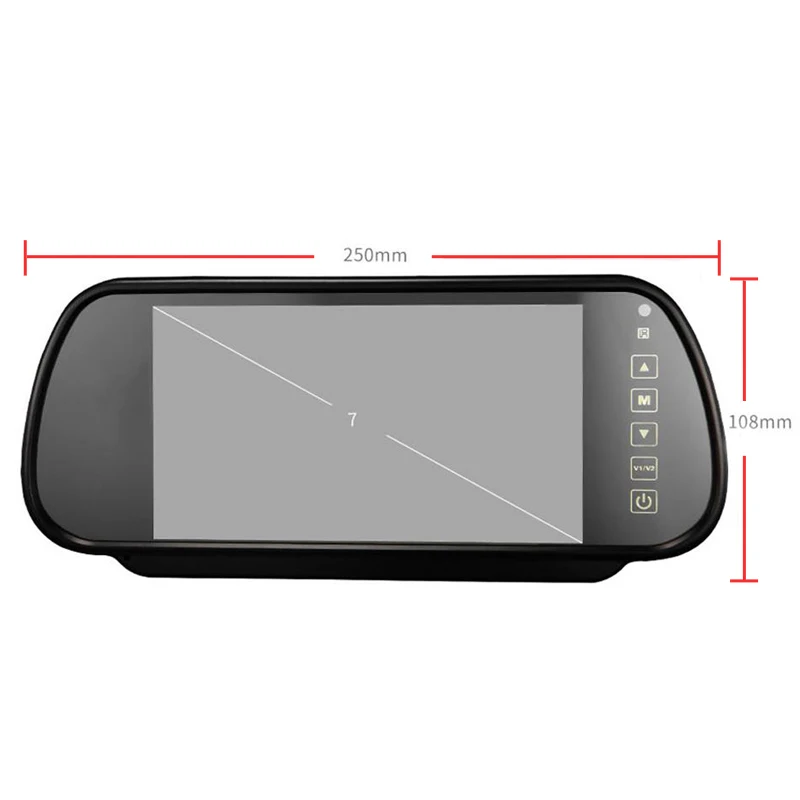 Монитор для зеркала заднего вида 7 &quotTFT LCD широкоформатная сенсорная кнопка