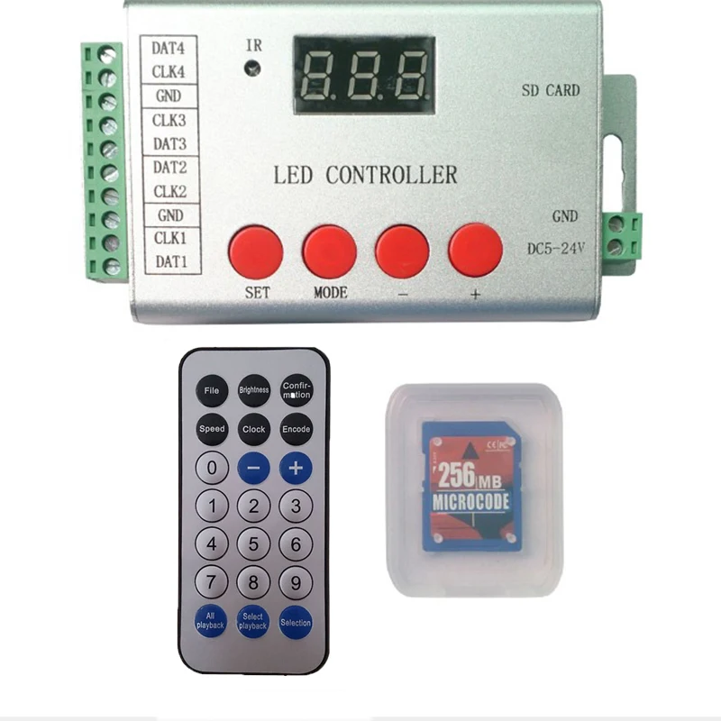 Светодиодный пиксельный контроллер 4 Порты 6144 Пиксели RGB дистанционного