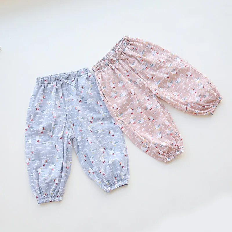 

Summer Children Anti-mosquito Pants Kids Boys Harem Clothes Sweatpants Boy Baby Girls Lantern Cartoon Toddler Print Clothing