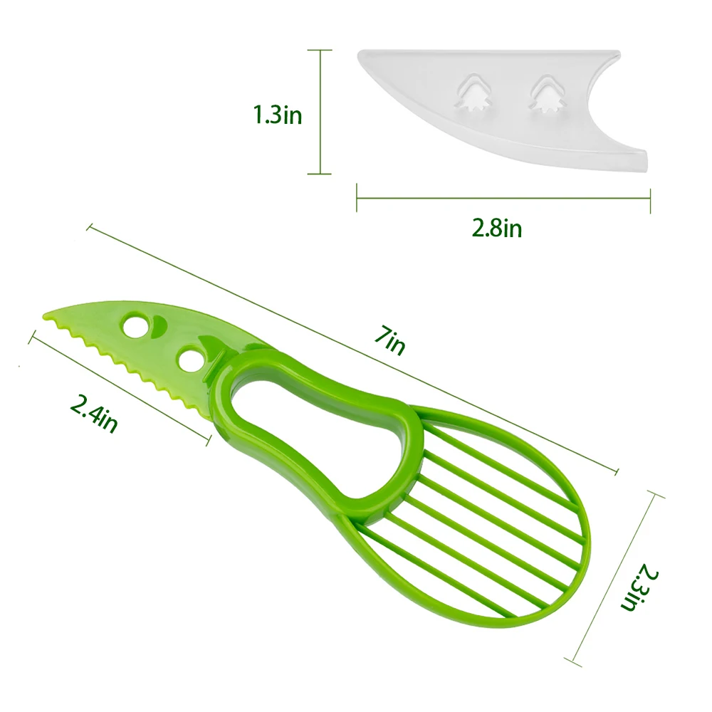 

Avocado Slicer Green Shea Corer Butter Fruit Peeler Cutter Pulp Separator Plastic Knife Kitchen Vegetable Tools Accessories