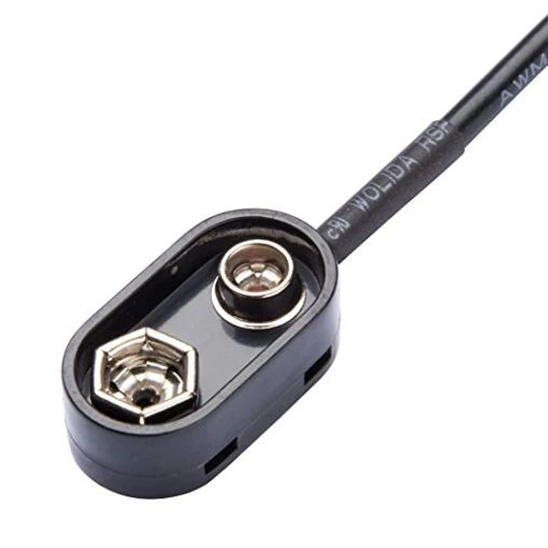 5 Pcs 9V Battery Power DC Connector Female Snap Clip Adapter 9 V Wire Holder Cable for Guitar Effect Pedal | Спорт и развлечения