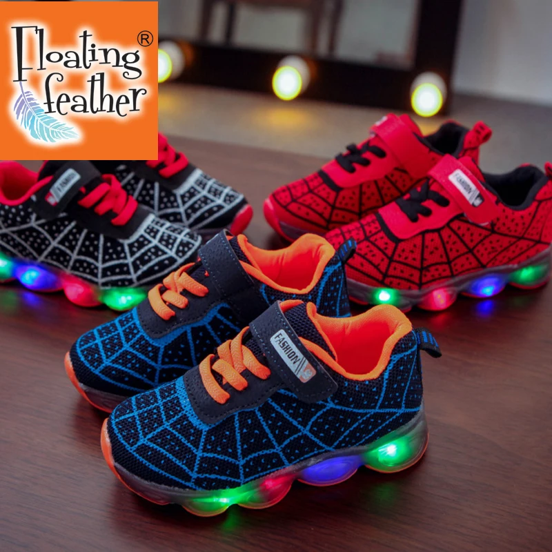 

Size 21-35 Kids LED Shoes With Lights Luminous Toddler Shoes For Baby Boys Girls Mesh Light up Shoes Children Glowing Sneakers
