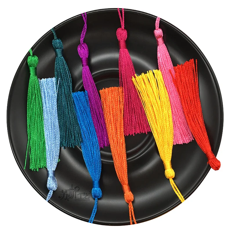 100 штук/упак. полиэстер шелк бахрома 13 см хлопок отделка кистями для шитья