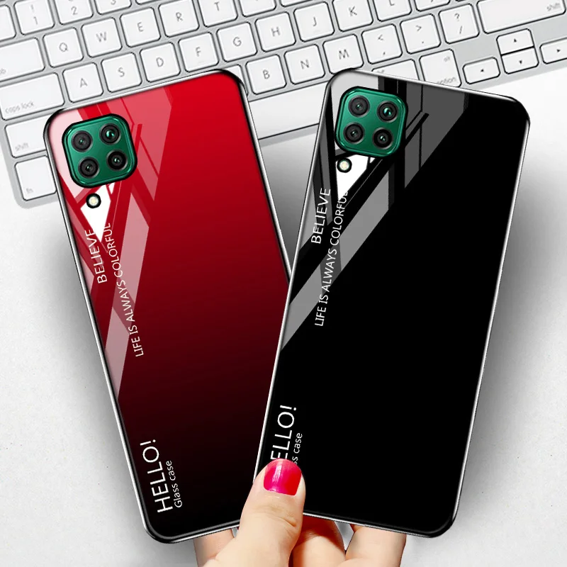 Case For Huawei Mate 20 Lite Case P30 Pro P40 Lite P20 Lite Honor 50 Lite 8x 9x 10 10x Lite 10i Tempered Glass Cover Funda Coque