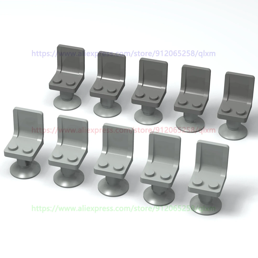 

Набор из 10 стульев для фигурок, строительные блоки, игрушки, сборные детали, кубики moc, развивающие креативные игрушки для детей, Рождественс...