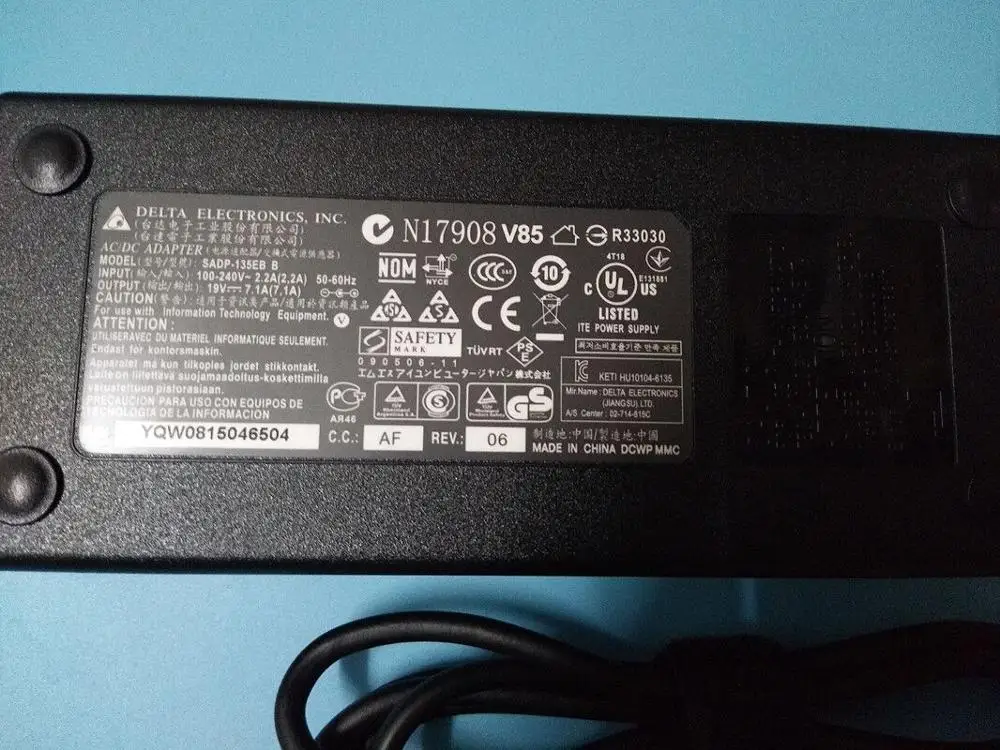 Адаптер переменного тока 19 в 7 1 а 135 Вт 5 5*2 мм для Acer Aspire 8940G 9800 9810 9920G ADP 135FB B F