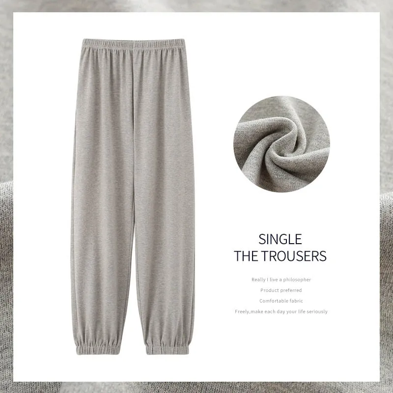 Мягкие женские длинные Хлопковые Штаны для сна зимние теплые утепленные