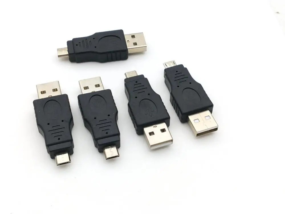 

400Pcs USB 2.0 A Male to Micro USB 5 Pin Male Plug Adapter CONNECTOR