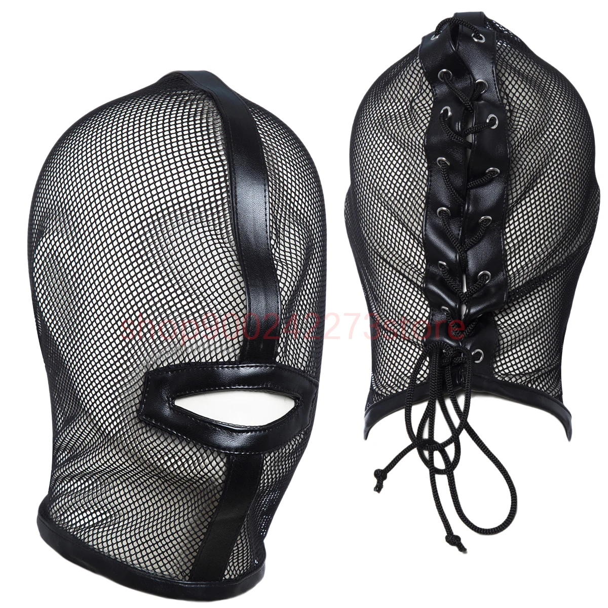 2022 открытый рот дышащая сетка головной капюшон прозрачная маска SM бондаж подвес