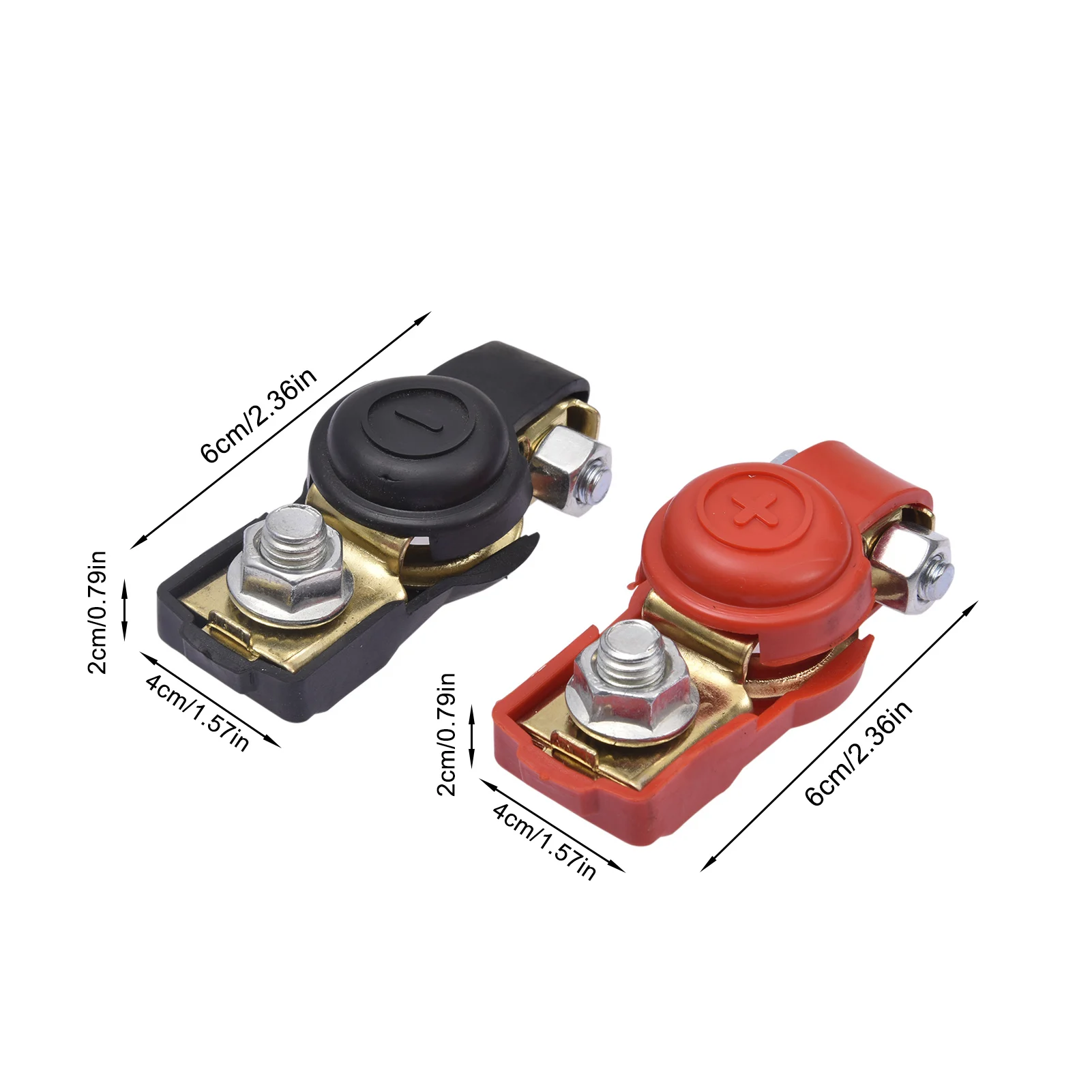 

2PCS Car Battery Terminal Durable Battery Connector Copper Car Battery Terminals, Battery Terminals Car Battery Terminals Hot