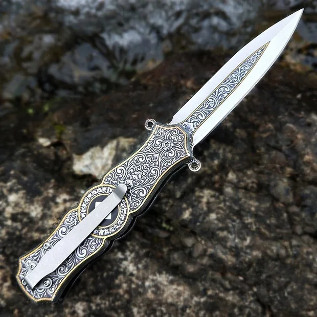 

200PCS 3D Camping Folding Knife Stainless Steel Pocket Knife Aluminum Alloy Handle Outdoors Tactical Survival Knives EDC Tool