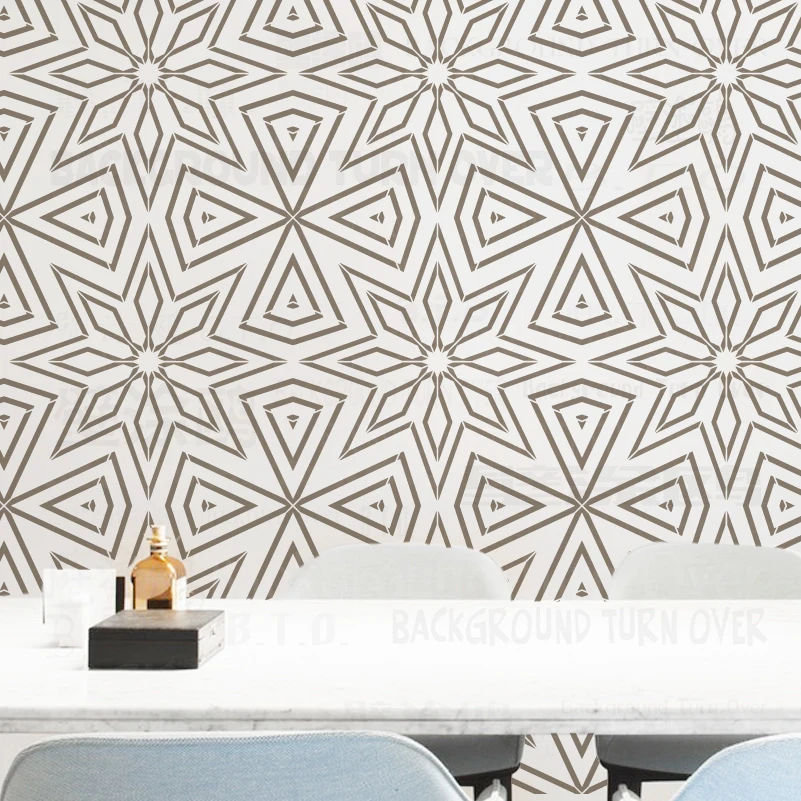 50 60cm Stencils For Walls Large Template Reusable Decor Flooring Tile Patterns Line Linear Retro Vintage Gatsby Star S010 |