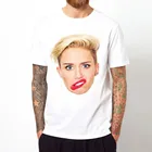 Футболка Miley Cyrus Мужская, белая, 100% хлопок