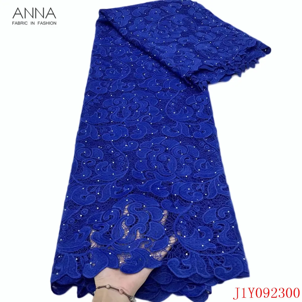 Анна Зеленый Африканский шнур кружева Водорастворимая Ткань 2020 Высокое качество