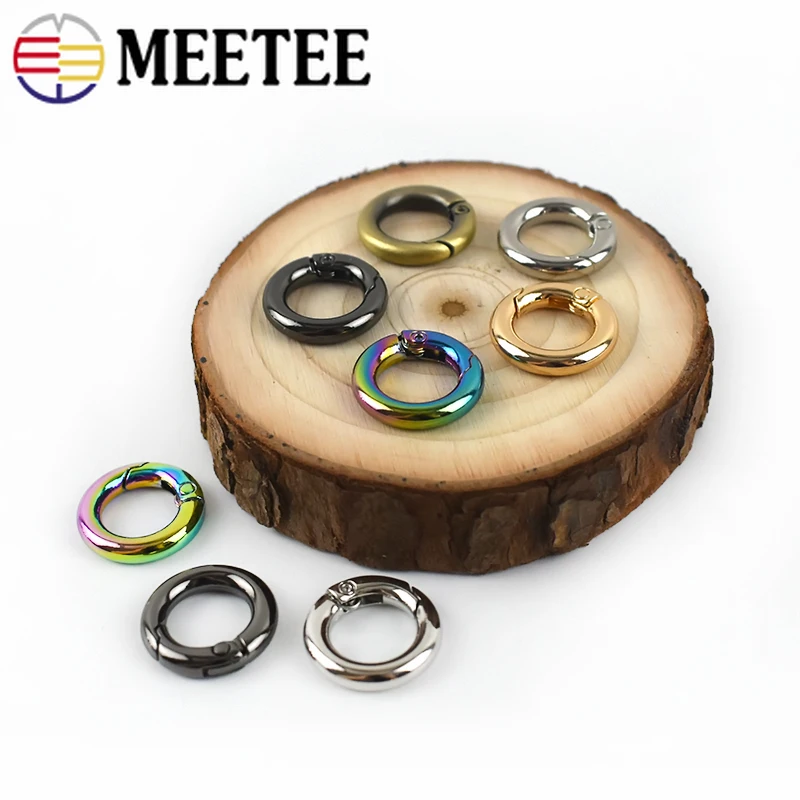 

10/30/50pcs 12mm Openable O Ring Buckles Keyring Leather Belt Strap Dog Chain Webbing Buckle Snap Clasp DIY Accessories