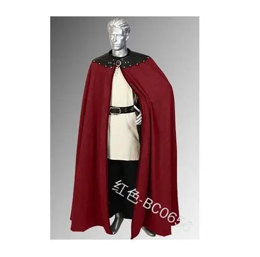 Мужская зимняя накидка в стиле викингов пальто винтажном готическом из