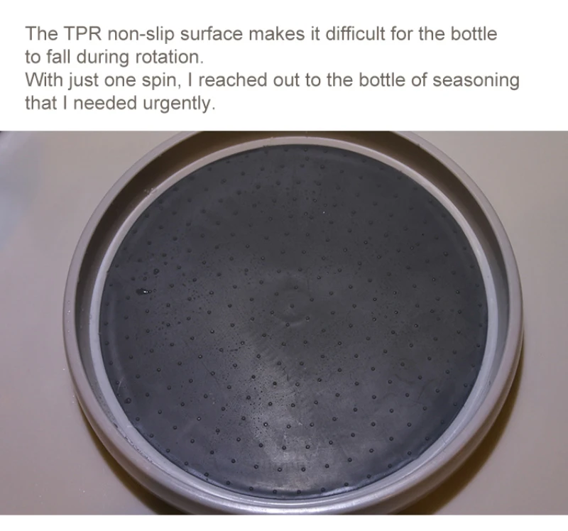 Вращающаяся на 360 ° круглая полка для хранения специй поднос поворотный стол