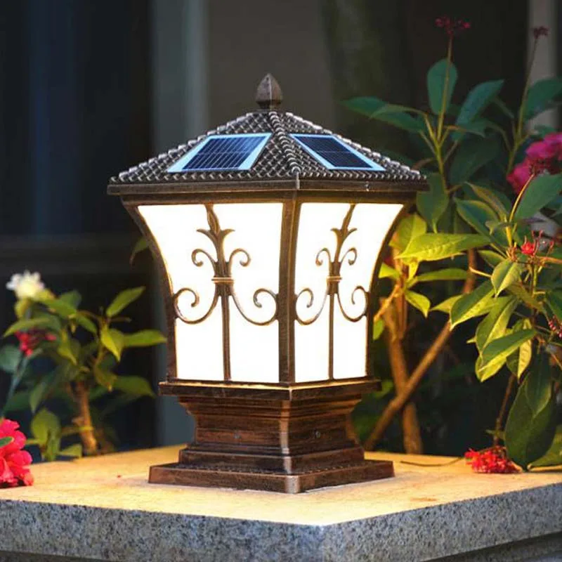 

Творческий фонарный столб на солнечной светильник украшения дома предметы прикладного искусства на открытом воздухе Водонепроницаемый са...